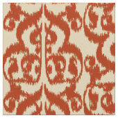 Ikat maurischer Damast - Mandarine Stoff (Nahaufnahme)
