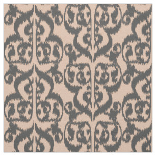 Ikat maurischer Damast - Pfirsich- und Stoff