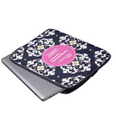 Ikat-Monogramm Laptopschutzhülle (Vorne Knopf)