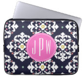 Ikat-Monogramm Laptopschutzhülle (Vorderseite)