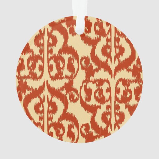 Ikat Moorish Damask - Mandarin orange Ornament (Rückseite)