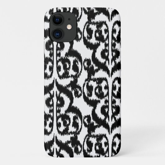 Ikat Moorish Damask - Schwarzweiß Case-Mate iPhone Hülle (Rückseite)