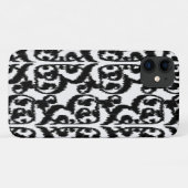 Ikat Moorish Damask - Schwarzweiß Case-Mate iPhone Hülle (Rückseite (Horizontal))