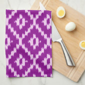 Ikat-Muster - Amethyst lila und orchid Geschirrtuch (Viertel Falte)