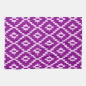 Ikat-Muster - Amethyst lila und orchid Geschirrtuch (Horizontal)