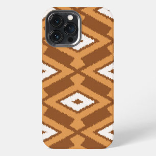Ikat-Muster - Braun, Rost und Creme iPhone Hülle