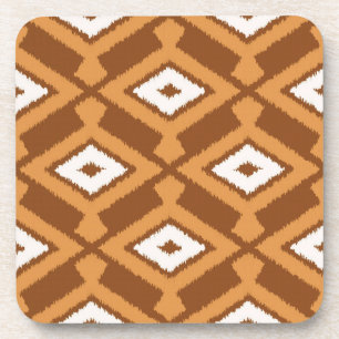 Ikat Muster - Braun, Rost und Creme Untersetzer