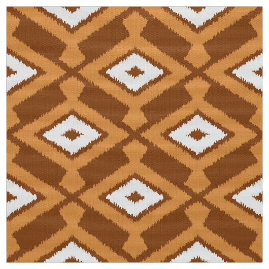 Ikat Muster - Brown, Rost und Creme Stoff (Muster)