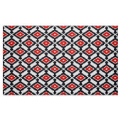 Ikat Muster - dunkelrot, Schwarzweiss Stoff (Fat Quarter (45,7 x 55,9 cm))