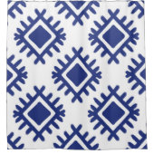 Ikat-Muster Ethnisch-textiler Stamm Amerikanisch a Duschvorhang (Vorderseite)