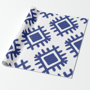 Ikat-Muster Ethnischer Textil-Stamm Amerikanisch A Geschenkpapier