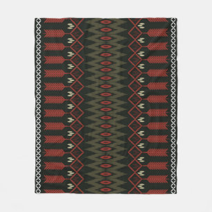 Ikat-Muster: Geometrisches ethnisches Ornament Fleecedecke