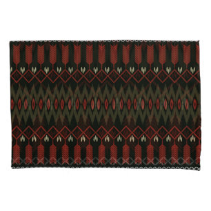 Ikat-Muster: Geometrisches ethnisches Ornament Kissenbezug