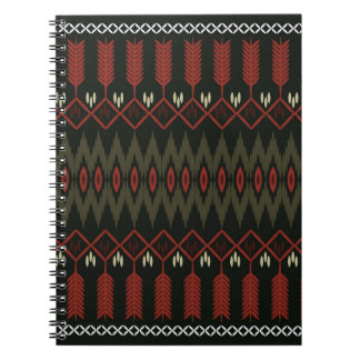 Ikat-Muster: Geometrisches ethnisches Ornament Notizblock