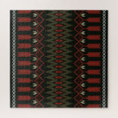 Ikat-Muster: Geometrisches ethnisches Ornament Puzzle (Horizontal)