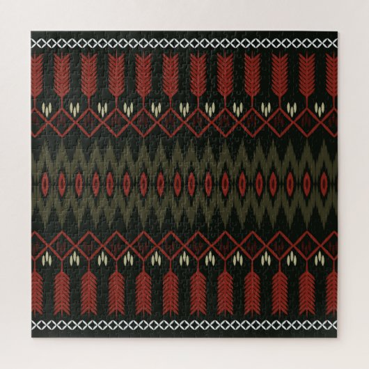 Ikat-Muster: Geometrisches ethnisches Ornament Puzzle (Vertikal)