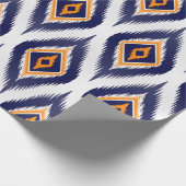 Ikat-Muster Gewebe ethnische Stammesmotive ma Geschenkpapier (Ecke)