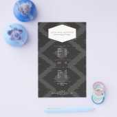 Ikat-Muster im dunkelgrauen Designer-Flyer Flyer (Einzeln)