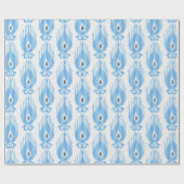 Ikat-Muster in blau und weiß Geschenkpapier (Flach)