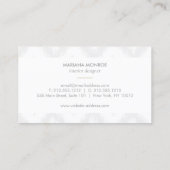 Ikat-Muster in der Graue/Weiß-Designer-Visitenkart Visitenkarte (Rückseite)