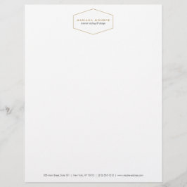 Ikat Muster in Grau/Weiß Designer Letterhead Briefkopf