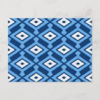 Ikat Muster, Indigo und Denim Blue