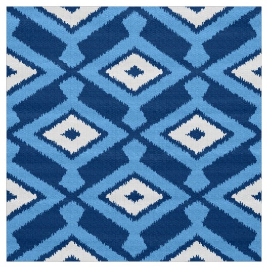 Ikat Muster, Indigo und Denim Blue Stoff (Muster)
