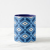 Ikat Muster, Indigo und Denim Blue Tasse (Zentrum)