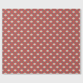 Ikat Muster - Rot, Grau und Beige Geschenkpapier (Flach)