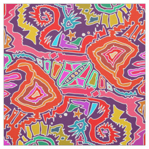 Ikat-Muster rot Stoff