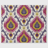 Ikat nahtloser Muster Hintergrund Traditionelles M Geschenkpapier (Flach)