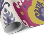 Ikat nahtloser Muster Hintergrund Traditionelles M Geschenkpapier (Rolleneckpunkt)