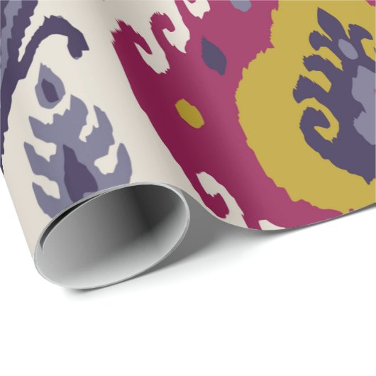 Ikat nahtloser Muster Hintergrund Traditionelles M Geschenkpapier (Rolleneckpunkt)