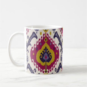 Ikat nahtloser Muster Hintergrund Traditionelles M Kaffeetasse
