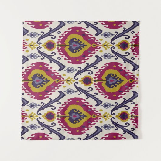 Ikat nahtloser Muster Hintergrund Traditionelles M Wandteppich (Vorderseite (Horizontal))