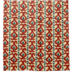 Ikat-nahtloses Muster Duschvorhang