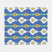 Ikat-nahtloses Muster  Fleecedecke (Vorderseite (Horizontal))