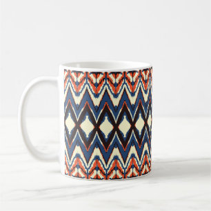 Ikat nahtloses Muster. gefärbte Krawatte Shibori Kaffeetasse