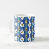 Ikat-nahtloses Muster  Kaffeetasse (Vorderseite Links)