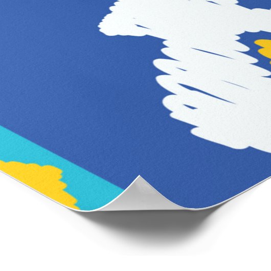 Ikat-nahtloses Muster Poster (Ecke)