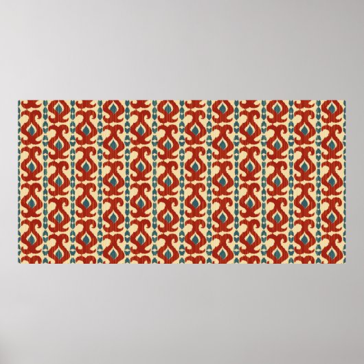 Ikat-nahtloses Muster Poster (Vorne)