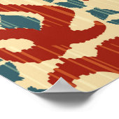 Ikat-nahtloses Muster Poster (Ecke)