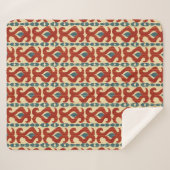 Ikat-nahtloses Muster Sherpadecke (Vorderseite (Horizontal))