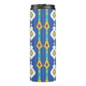 Ikat-nahtloses Muster  Thermosbecher (Rückseite)