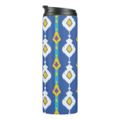 Ikat-nahtloses Muster  Thermosbecher (Nach rechts gedreht)