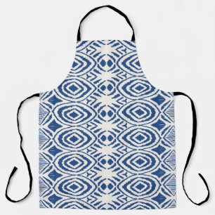 Ikat nahtloses Muster. Vintage gefärbte Krawatte S Schürze