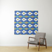 Ikat-nahtloses Muster Wandteppich (Beispiel (Horizontal))