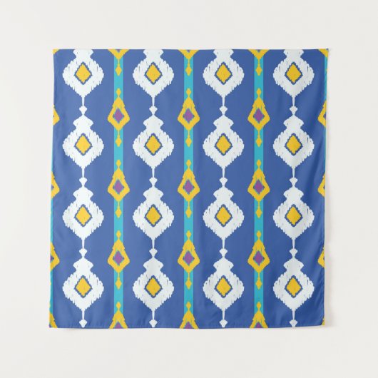 Ikat-nahtloses Muster Wandteppich (Vorderseite)
