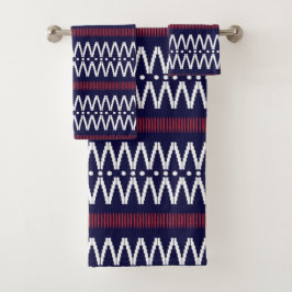 Ikat Pattern Badetuch Set