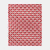 Ikat Pattern - Burgund, Grau und Korallen Fleecedecke (Vorderseite)